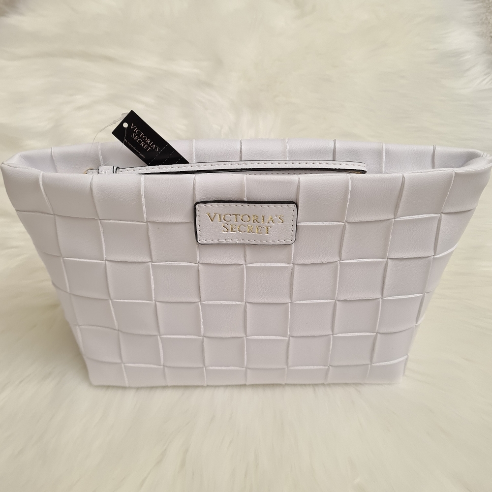 Victoria's Secret White Woven Pouch